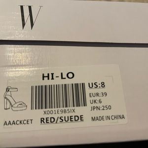 Red suede heels - Dream Pairs